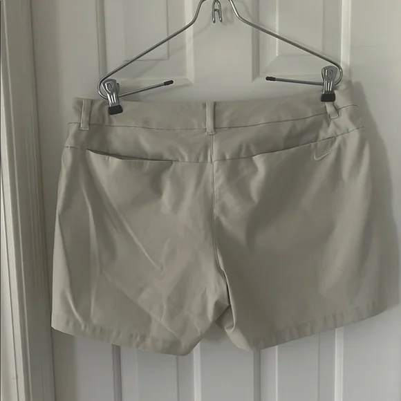 Cream color Nike Shorts with Tailored Flat Front Design - Picture 2 of 14